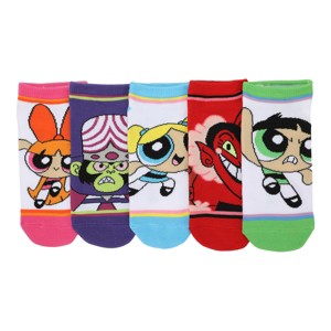 Adult Powerpuff Girls Ankle Socks 5-Pack - Superhero Style for Your Feet - 1 of 4