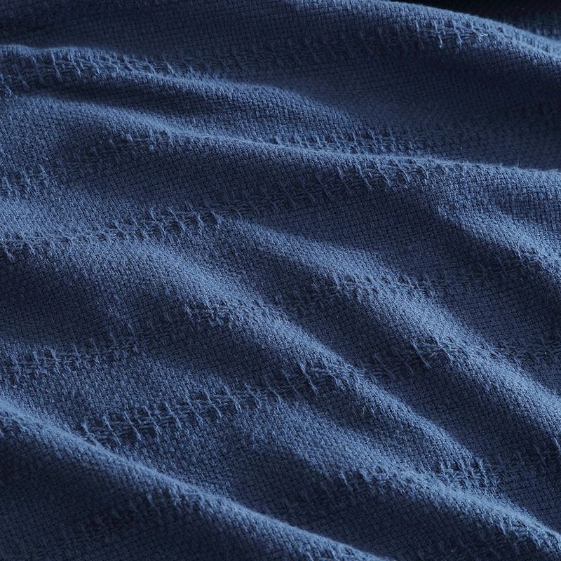 Eddie Bauer Variegated Weave Stripe Blue Twin Blanket, 5 of 8