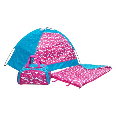 Crckt Kids Unicorn 3pc 50 Degree Sleeping Bag Sets - Pink/Blue