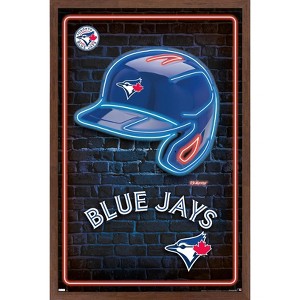 Trends International MLB Toronto Blue Jays - Neon Helmet 23 Framed Wall Poster Prints - 1 of 4