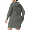 Agnes Orinda Women's Plus Size Fall Rib Knit Pullover Sweater Fashion  Long Sleeve Hooded Bodycon Dress - 4 of 4