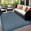 World Rug Gallery Contemporary Bordered Weather Resistant Reversible Indoor/Outdoor Area Rug - 2 of 4