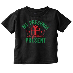 Christmas My Presence Is Your Present Toddler Baby Graphic T Shirt Brisco Brands - 1 of 4