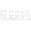 Progress Lighting Alexa Collection 4-Light Bath Fixture, Brushed Nickel, White Linen Glass Shade - 2 of 4