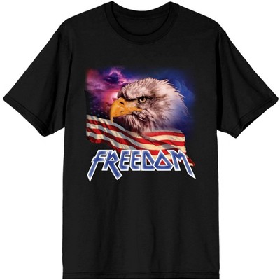 Americana Freedom Eagle Men’s Black T-shirt-6xl : Target
