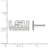 Black Bow Jewelry 10k White Gold Louisiana State Fighting Tigers NCAA Post Earrings - 2 of 3
