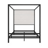 Merax Elegant Modern Canopy Bed with Tall Velvet Upholstered Headboard - 3 of 4