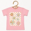 The Juniper Shop SmileyWorld Checkered Floral Distressed Toddler Short Sleeve Tee - 2 of 4