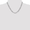 Black Bow Jewelry Men's 6mm 14k White Gold Flat Figaro Chain Necklace - 2 of 4