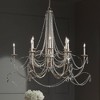 Regency Hill Strand Silver Leaf Chandelier 46" Wide French Beaded Crystal 12-Light Fixture for Dining Room House Foyer Kitchen Island Entryway Bedroom - 2 of 4