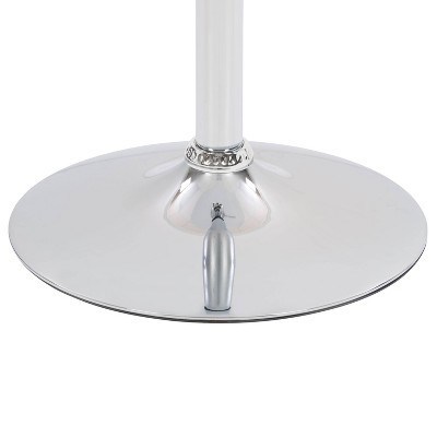 Adjustable Height Black and Chrome Square Bar Table