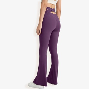 Anna-Kaci Active Women's High Waist Flare Leggings with Comfortable Stretch Fit - 1 of 3