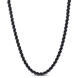 EVERLY JEWELRY  |   Sterling Silver Black Rhodium 1/2 CT Black Diamond TW Necklace - 1 of 4