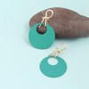 SOHI Women's Rose Gold Circular Drop Earrings - 2 of 3