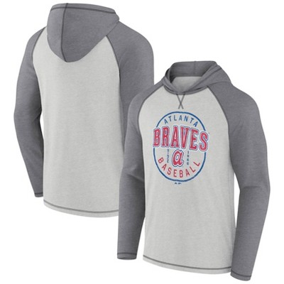Mlb Atlanta Braves Men's Lightweight Bi-blend Hooded Sweatshirt