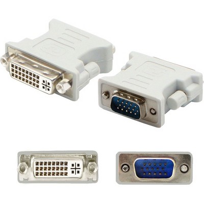 VGA Male to DVI-I (29 pin) Female White Adapter For Resolution Up to 1920x1200 (WUXGA) - 100% compatible and guaranteed to work