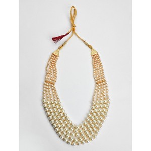 SOHI Women's Pearl White The Mehmooni Multi-Layer Necklace - 1 of 4