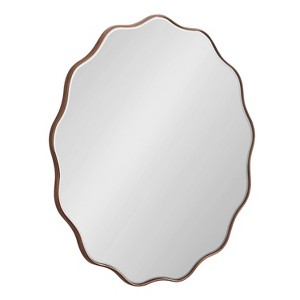 Kate & Laurel All Things Decor 32"X32" Viona Round Scalloped Mirror Bronze - 1 of 4