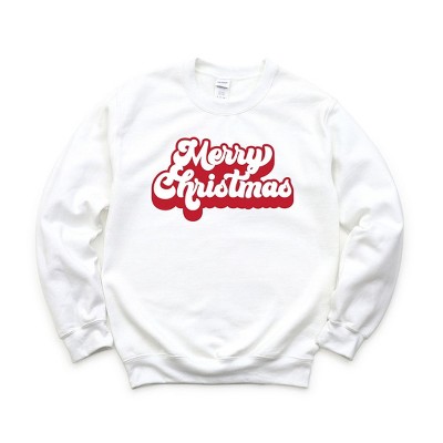 Simply Sage Market Women's Graphic Sweatshirt Retro Merry Christmas