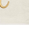Avanti  Ivory with Gold Script Monogram Fingertip Towel Letter   H - 3 of 3