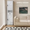 ORRD 69" Tall Bathroom Storage Cabinet with 2 Barn Doors & Drawer, Narrow Adjustable Shelf Floor Cabinet for Small Spaces, Kitchen, Entryway（White） - 4 of 4