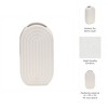 Sagebrook Home Oval Ridge Ceramic Vase Contemporary Vase for Home or Office Decorative - 4 of 4