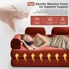 TiramisuBest Floor Couch, Convertible Floor Sofa Bed with Pillow, Chenille Fabric Compression Futon Couch Sleeper for Living & Bedroom, Gray - 4 of 4