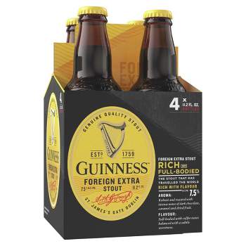 Guinness Foreign Extra Stout Beer - 4pk/11.2 fl oz Bottles
