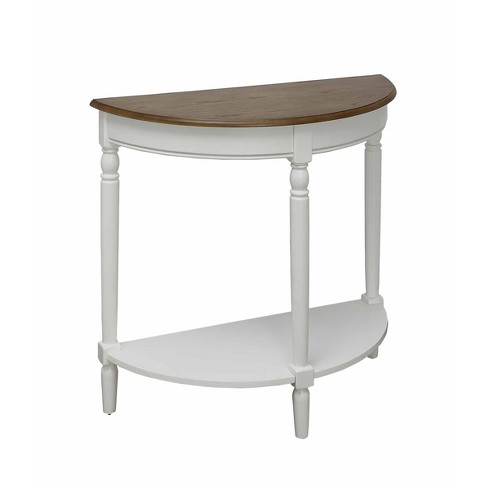 French Country Entryway Table Driftwood Brown White Johar