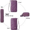Hachikiko Womens Clutch Wallet RFID Blocking - Vegan Leather Wristlet with Adjustable Grip Hand Strap, Dual-Zipper Large Capacity Credit Card - 3 of 4