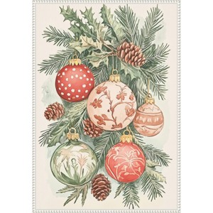 Amanti Art 23"x33" Christmas Ornaments I by Melloi Framed Canvas Wall Art Print - 1 of 4