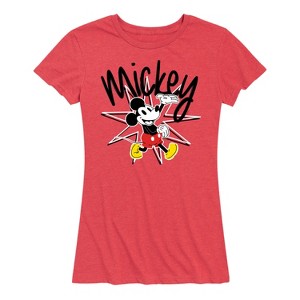 Women's - Disney - Mickey Star Burst Short Sleeve Graphic T-Shirt - 1 of 4