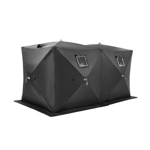 VEVOR Portable Ice Shelter, 6-8 Person Pop-Up Ice Fishing Tent, 70 Square Feet Fishable Area, Ice Shanty for Winter Fishing - 1 of 4