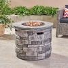 GDFStudio Lafitte Outdoor 40,000 BTU Lightweight Concrete Fire Pit Table, Gray - 2 of 4