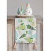 Storied Home Hand-Embroidered Cotton Printed Table Runner with Christmas Trees Pattern, Beads, French Knots and Tassels, Multicolor - 2 of 2
