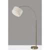 Adesso Brinkley Arc Lamp Brass: ETL Listed, 73.5" Height, 45" Depth, Cotton Drum Shade - 2 of 3