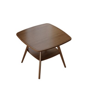 Dexmalle Modern Wooden Dining Table with Open Storage Shelf - 1 of 4