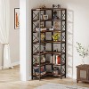 Hommoo 7-Tier Tall Corner Bookshelf - 2 of 4