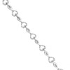 Haus of Brilliance Silver 1/4 Cttw Round-Cut Diamond Alternating Heart and Leaf Link Bracelet - 3 of 4