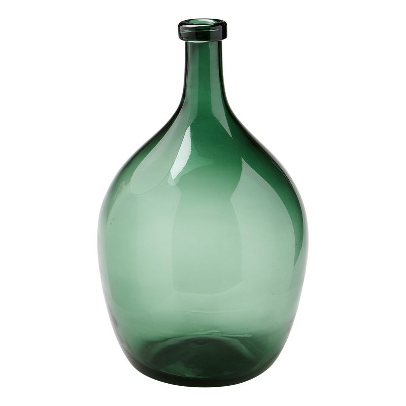 tagltd Oversize Vintage Green Glass Bottle Shaped Vase, 11.5 x 19.75 in., 1 of 3