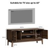 LOVSON Mid-Century ModernTV Stand, Media Console Table for 32"-45" TVs with Storage, for Living Room,Bedroom,Walnut - 3 of 4