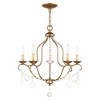 Livex Lighting Chesterfield 5 - Light Chandelier in  Antique Gold Leaf - 3 of 4