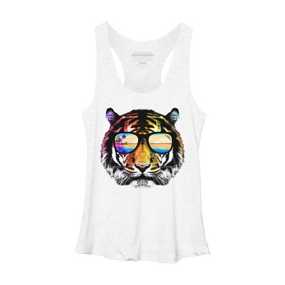 Women's Design By Humans Summer Tiger By clingcling Racerback Tank Top