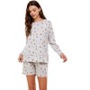 Emerson Road Woman's Fuzzy Luxe Waffle Sweatshirt & Bermuda Shorts Pajama Set - 3 of 4