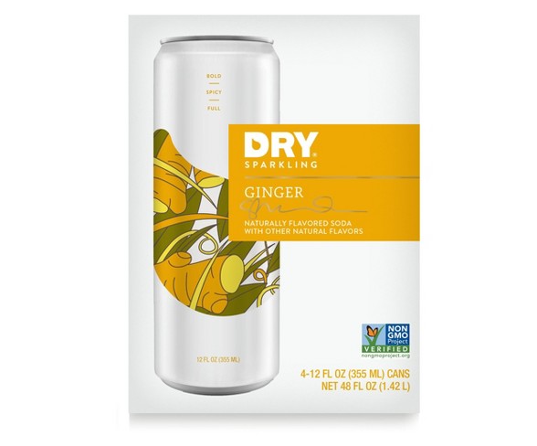 DRY Sparking Soda Ginger - 4pk / 12 fl oz Cans