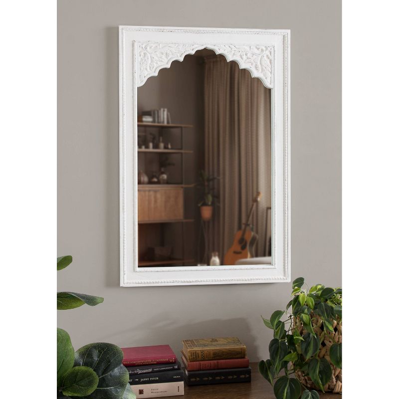 24&#34; x 36&#34; Shivani Wood Framed Decorative Wall Mirror White - Kate &#38; Laurel All Things Decor, 6 of 8