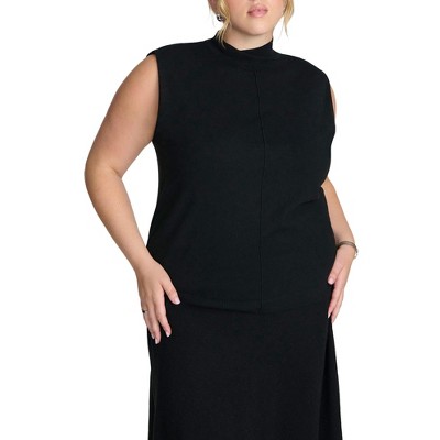 ELOQUII Elements Turtleneck Sleeveless Sweater