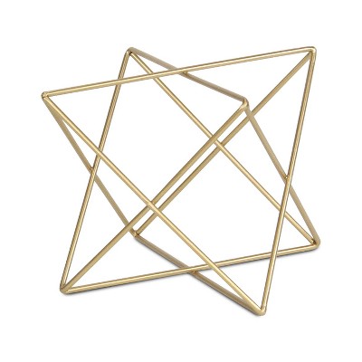 Cheung's Eclipta Golden Metal Octagram Table Decor Large