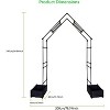 94"Tall Metal Garden Arbor with 2 Planter Boxes Weather-Resistant Arch Trellis for Climbing Plants,Decorative Wedding Archway for Lawn,Backyard,Patio - 2 of 4