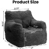 Hooseng Bean Bag Chair, Bean Bag Sofa Chair with Armrests, Fluffy and Lazy Sofa with backrest, Comfy Cozy BeanBag Chairs - 4 of 4